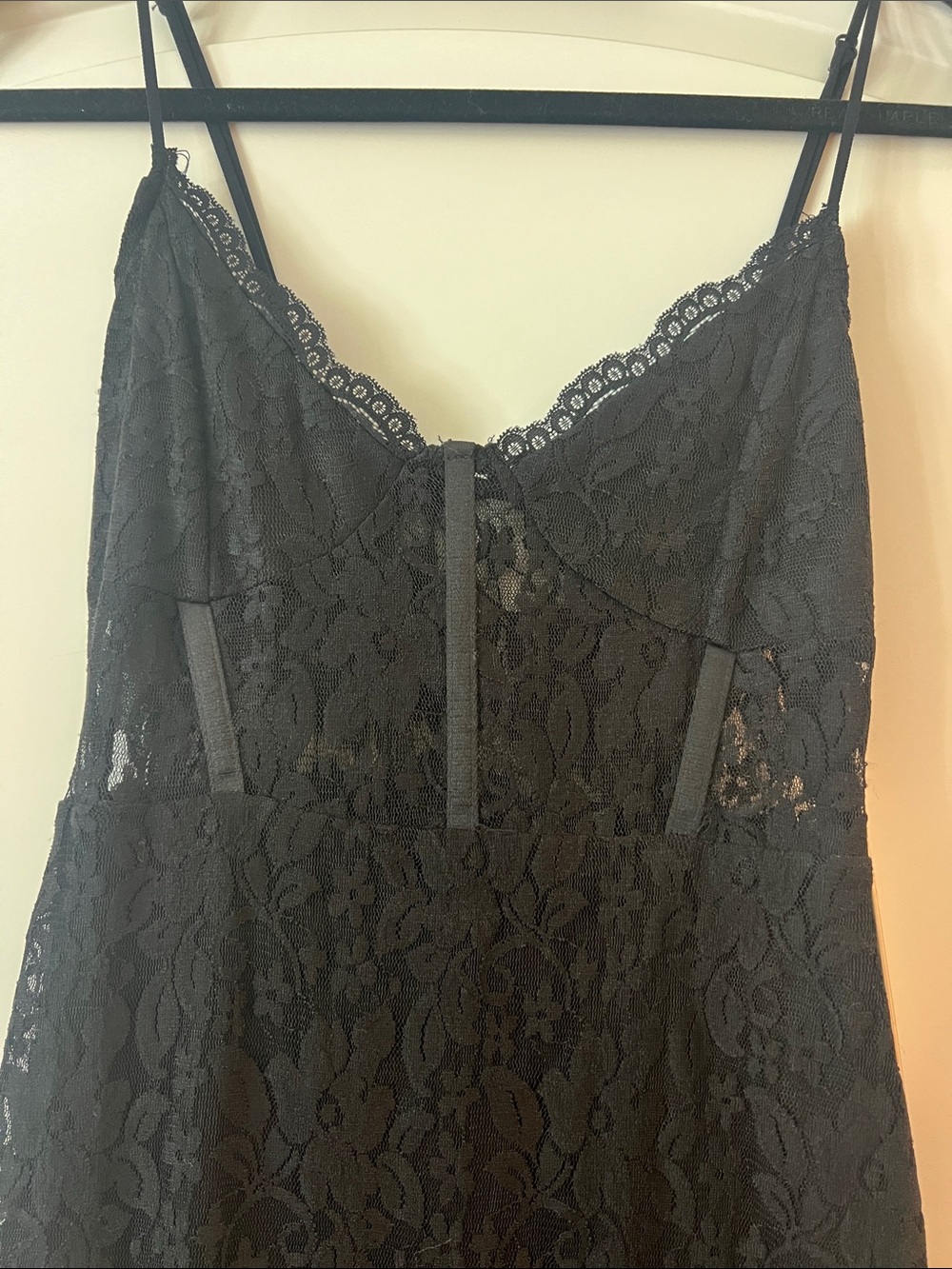 Aqua Black Lace Maxi Slip Dress - Picture 2 of 6